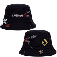 BLACK BLOND/BB Logo HAT  "HAND CUSTOM"