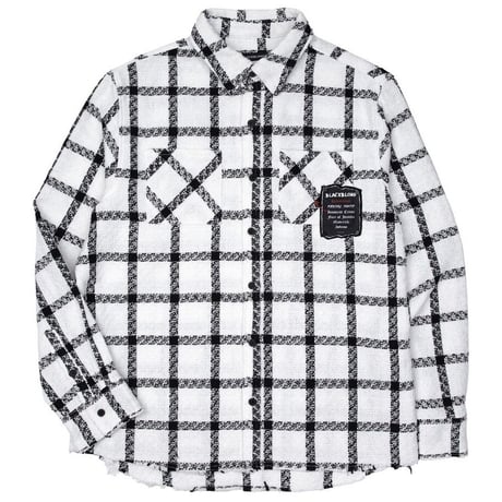 BLACK BLOND/Tweed Long  Jacket WHITE