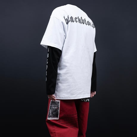 BLACK BLOND/Sketch Logo Tee WHITE