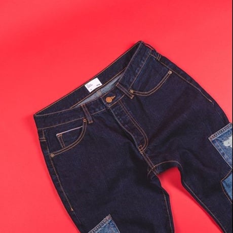 EPTM/two color patch denim