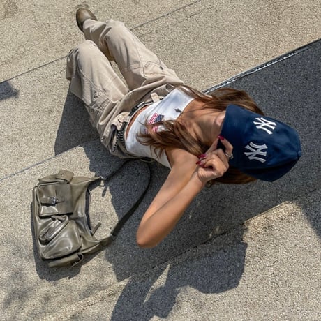 SUBLIMATION/ Reverse NY Cap (Black/denim/Brown)