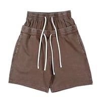 Mismatch NYC/Wwaist Washed Shorts  "Vintage Brown"