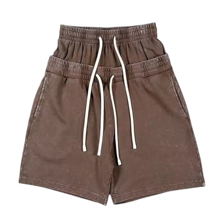 Mismatch NYC/Wwaist Washed Shorts  "Vintage Brown"