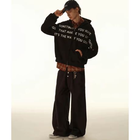 Mismatch NYC/Logo Zip Short Hoodie