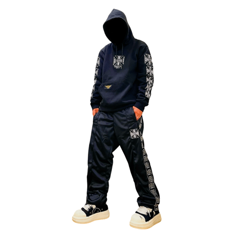 West Coast Choppers/ W.C.C Logo Hoodie "BLACK"