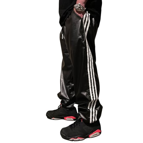 Mismatch NYC/PU Lether Line  pants