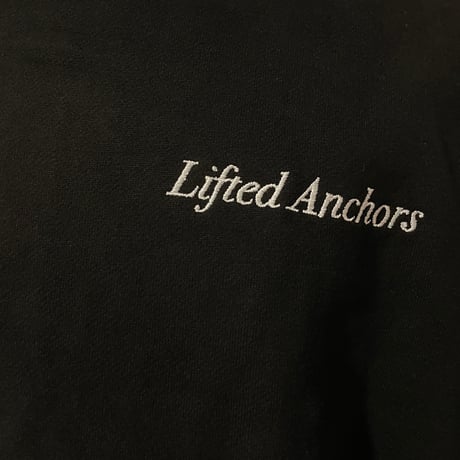 LIFTED ANCHORS/ Varcity 2way Zip Hoodie (Black)