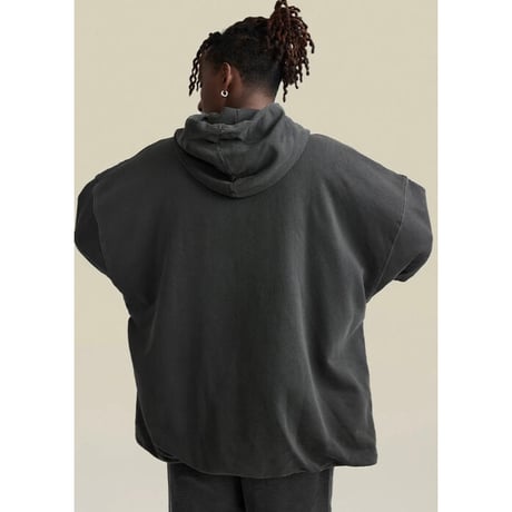 Mismatch NYC/Washed Half Hoodie  "GRAY"