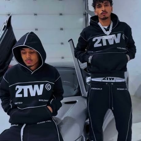 2TW®︎ /  Hoodie + Pants (SET UP)  BLACK