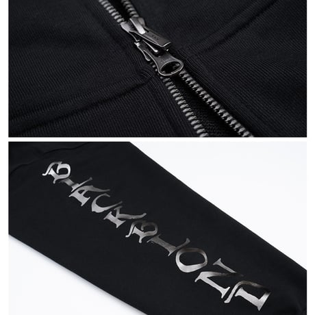 BLACK BLOND/BB logo Zipup Hoodie