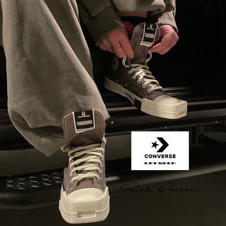CONVERSE × Rick Owens/TURBODRK Hight Cut SNEAKER