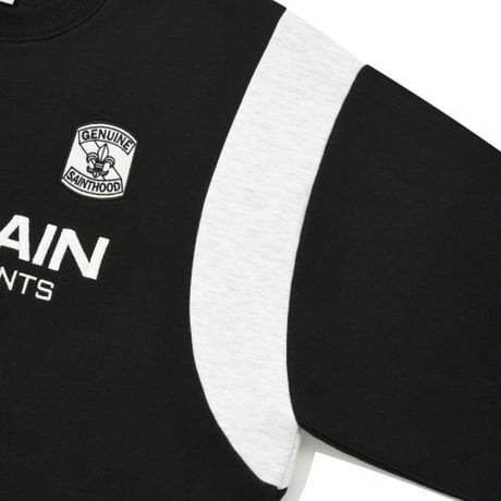 SAINT PAIN/Saint Club Varsity Crewneck "BLACK"