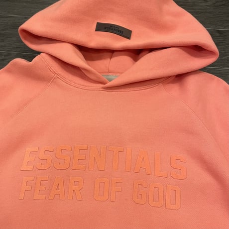 ESSENTIALS by Fear of God /Logo Hoodie   "CORAL PINK"