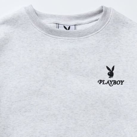 Playboy/Embroid Crewneck Sweatshirts "GRAY"