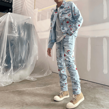 LIFTED UNCHORS/Flower  DENIM