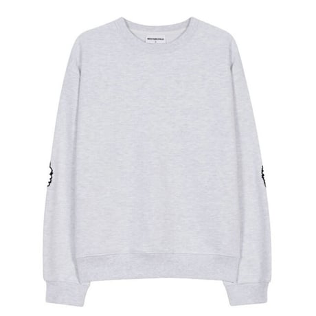 MISTER CHILD/Smile elbow  crewneck "LIGHT GREY"