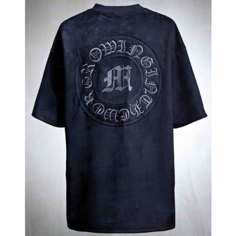 By The R/Letters Suede Tshirts  (BLACK/BROWN)