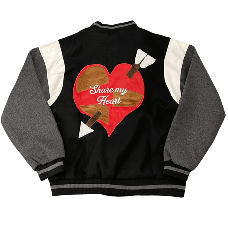 WOSS.official/ Heart Varsity Jacket