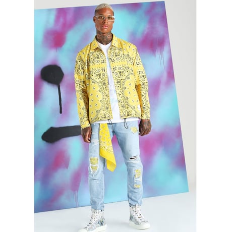 BOOHOO × Migos /BANDANA Coach Jacket YELLOW