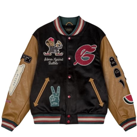 GRMY/NABLUS WOOL BASEBALL JACKET” "BLACK"