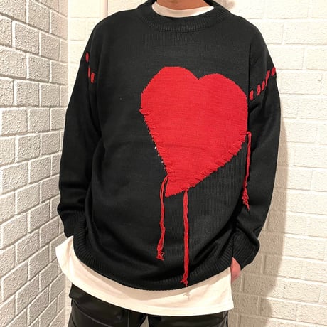 WOSS.official/Heart oversize knit