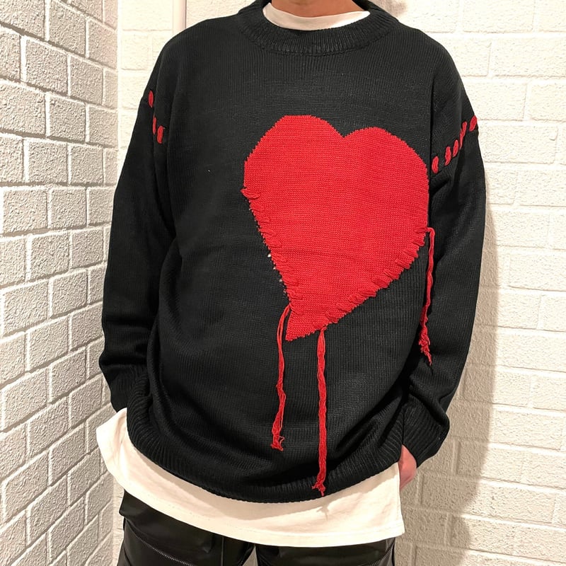 WOSS.official/Heart oversize knit | BINGOSTAR ・ WOSS.official/Heart oversize knit | BINGOSTAR ・