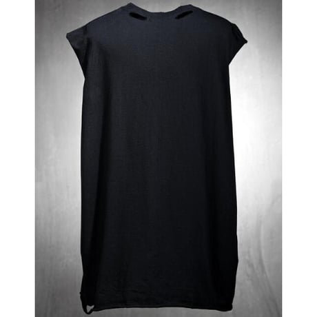 By The R/ Cross Paint Cotton Vest BLACK