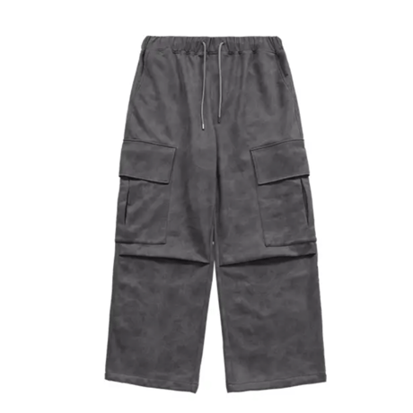 WOSS.official/Suede Cargo Pants Gray