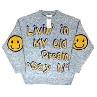 2nd archive/ Smile lettering knit "Gray"