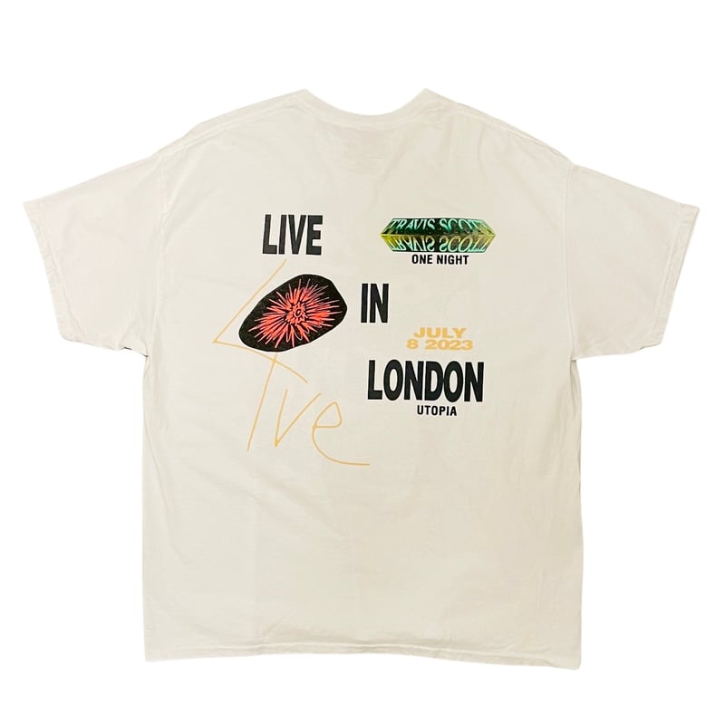 Travis Scott /UTOPIA tour London Tshirts WHITE