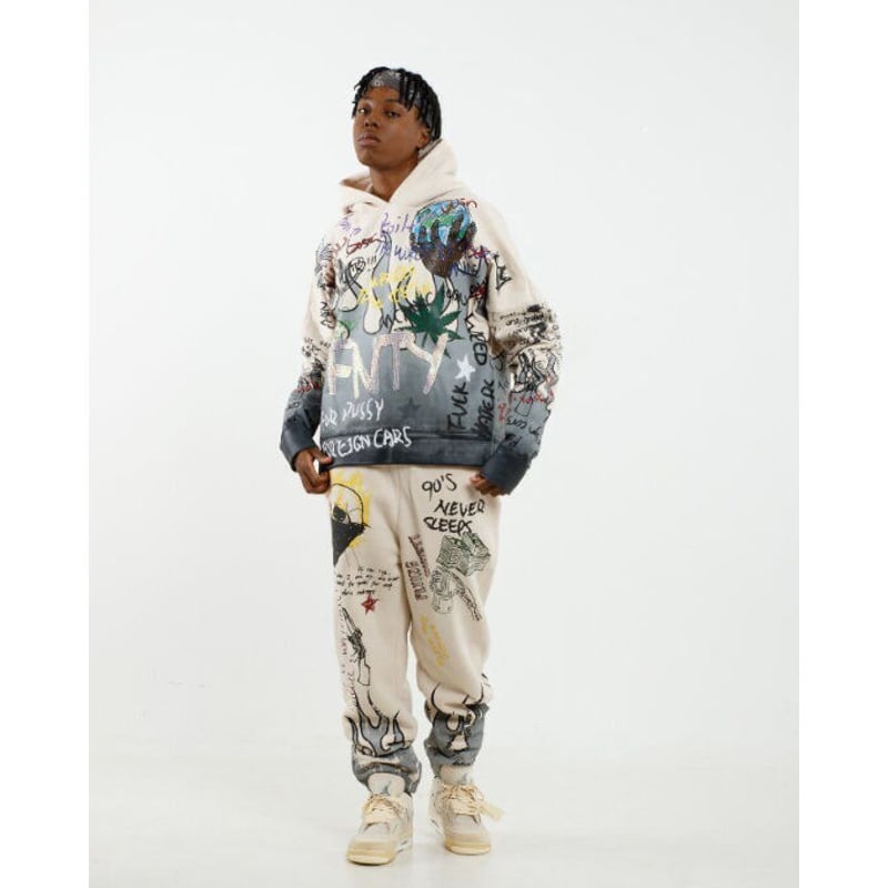 FNTY/Flying FLAME Hoodie CREAM | BINGOSTAR ・ ビン