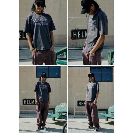 SAINT PAIN/Classic LOGO Tee charcoal