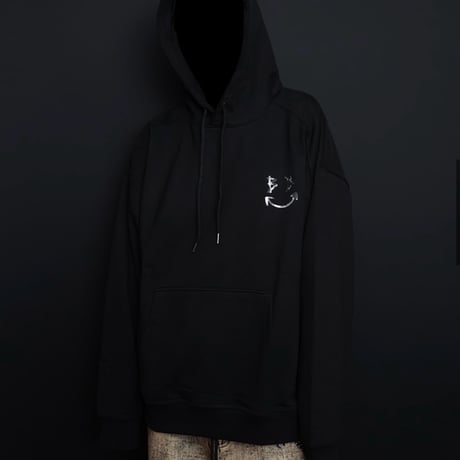 BLACK BLOND/BB logo smile  Hoodie  BLACK