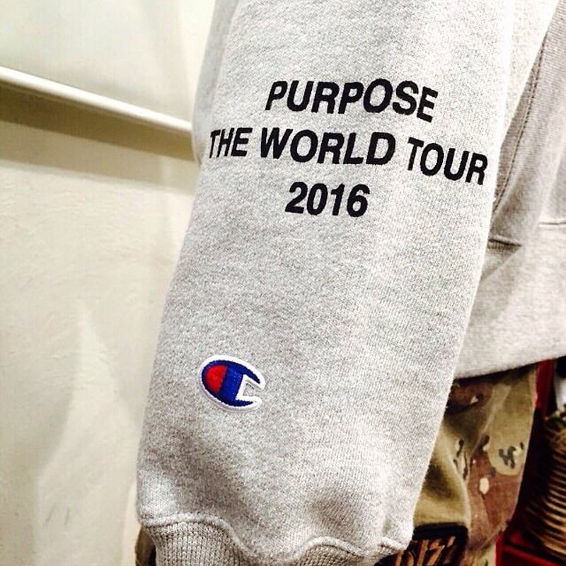 Purpose tour/Justin bieber official crew neck ス...