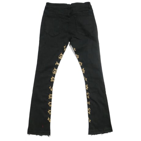 Cooper 9/  Embroid Logo Stack Denim  "BLACK"