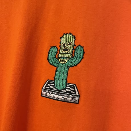 WOSS.official/Oversized emboidery Tshirts Orange