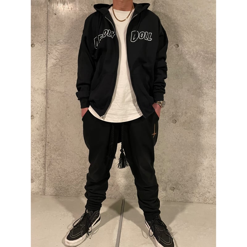 DEADLY DOLL ジャージセットアップ販売 Size【S】 DEADLY DOLL デッドリードール Skele zip up Black