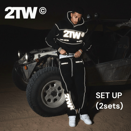 2TW®︎ /  Hoodie + Pants (SET UP)  BLACK