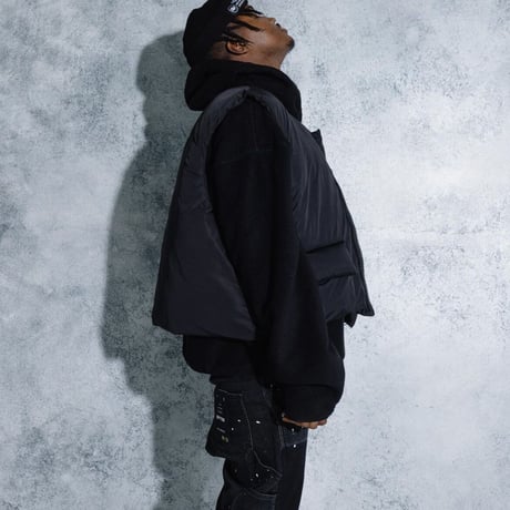 EPTM/PUFFER VEST（REVERSIBLE）”BLACK"