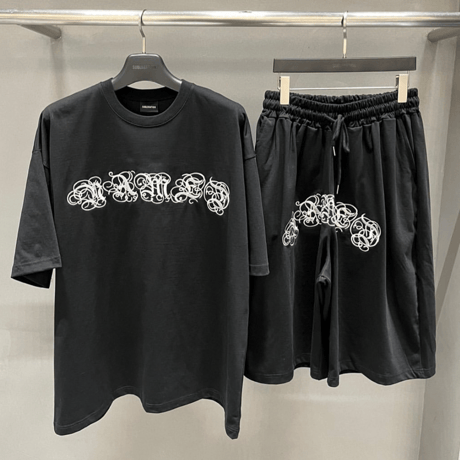 SUBLIMATION/ Embroid Oversize Tee (SET UP) BLACK