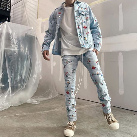 LIFTED UNCHORS/Flower  DENIM