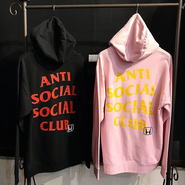 Anti Social Social Club × HONDA /LOGO Hoodie BL