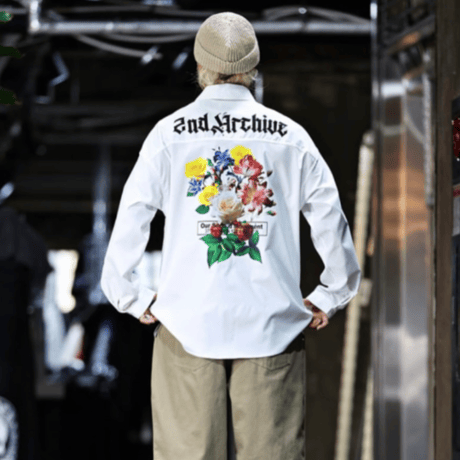 2nd archive/ Flower Graffiti Oversize Shirts