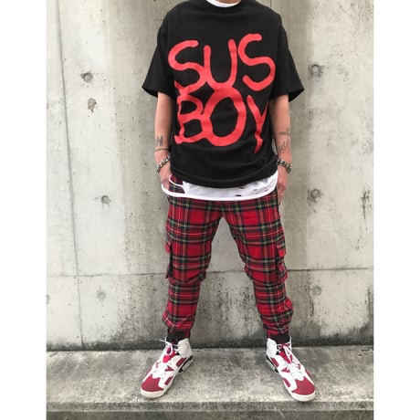 URKOOL/Military PantsーRed Plaid