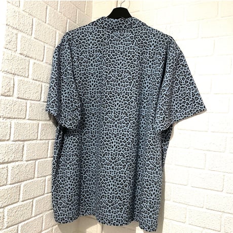 SAINT PAIN/Cotton Leopard Shirts BLUE