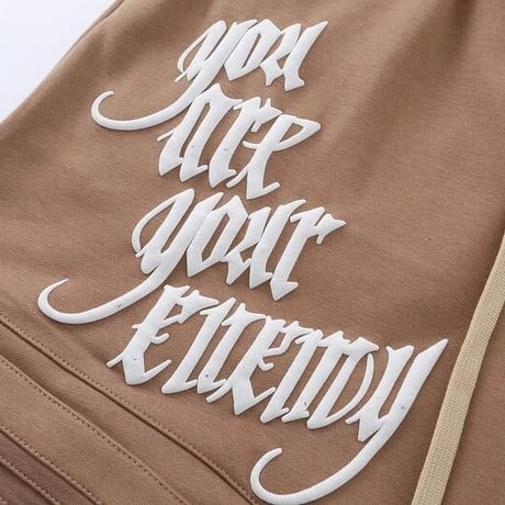 Mismatch NYC/3D letter Shorts