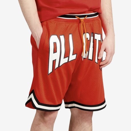 ALL CITY by Just Don / Logo basketball Shorts RED