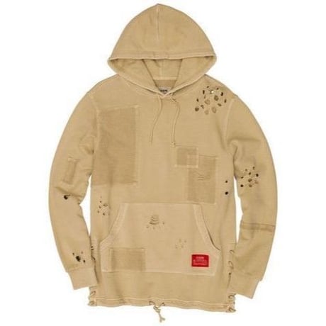Reason Clothing Newyork/Dameged フーディー・  ベージュ