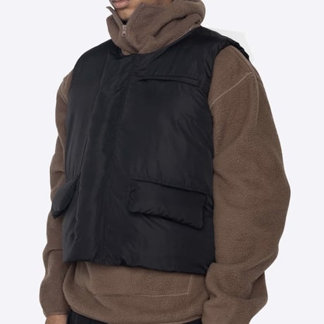 EPTM/PUFFER VEST（REVERSIBLE）”BLACK"