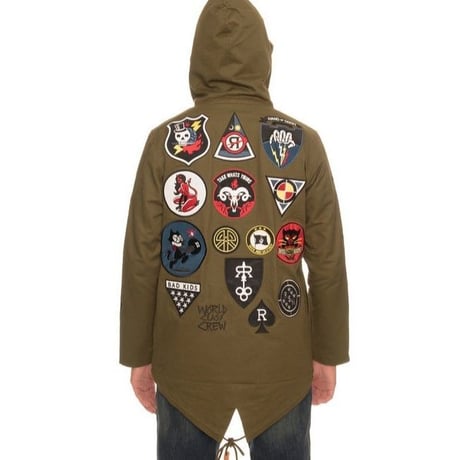 Reason Clothing/Parka long Jacket カーキ